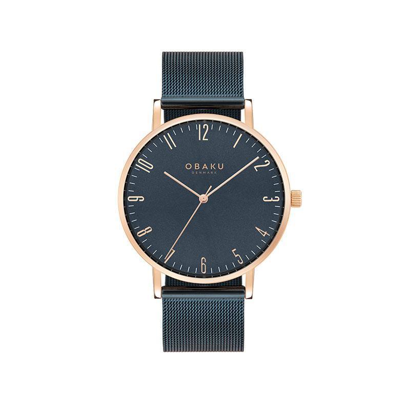 Obaku Brink Ocean Silver Blue 40mm Watch - V248GXVLML