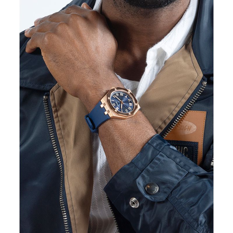 Guess Asset Blue Dial Analog Watch