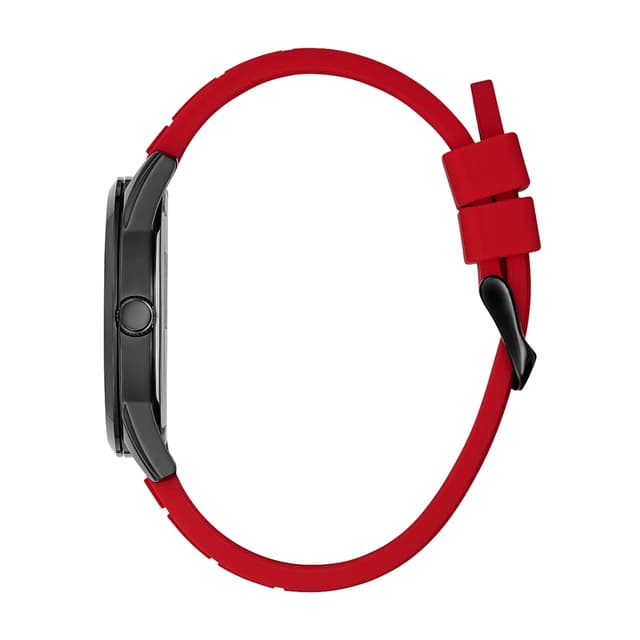 Guess Men's Black Case Red Silicone Watch Gw0362g4