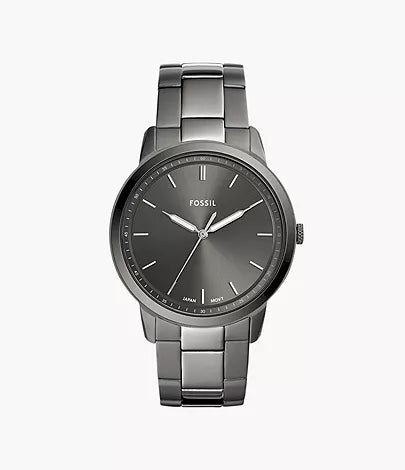 The Minimalist Three-Hand Smoke Stainless Steel Watch