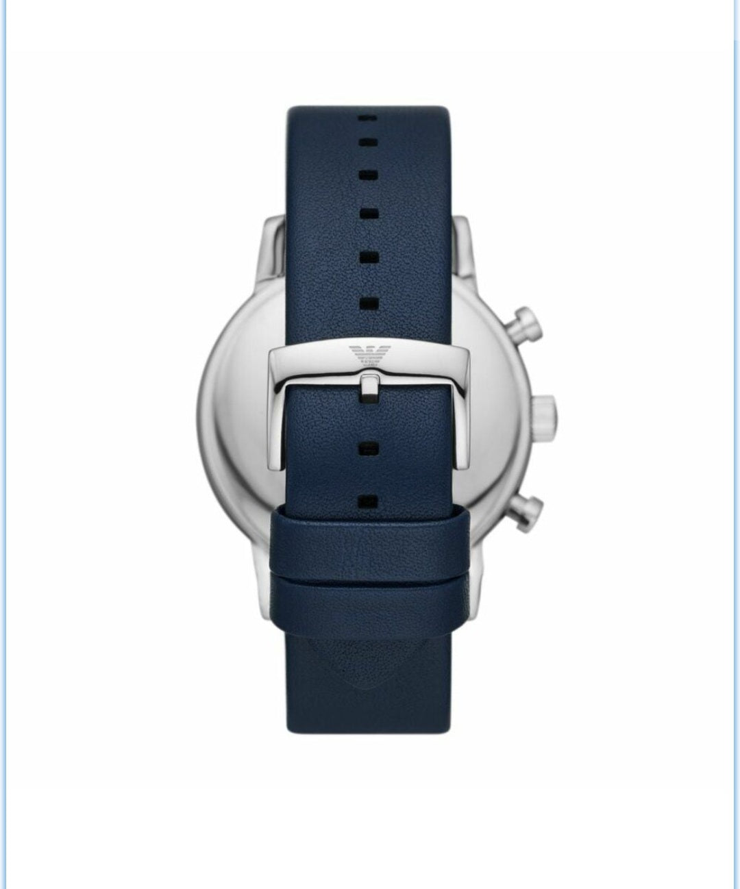Emporio Armani Chronograph Blue Leather Watch - AR11451